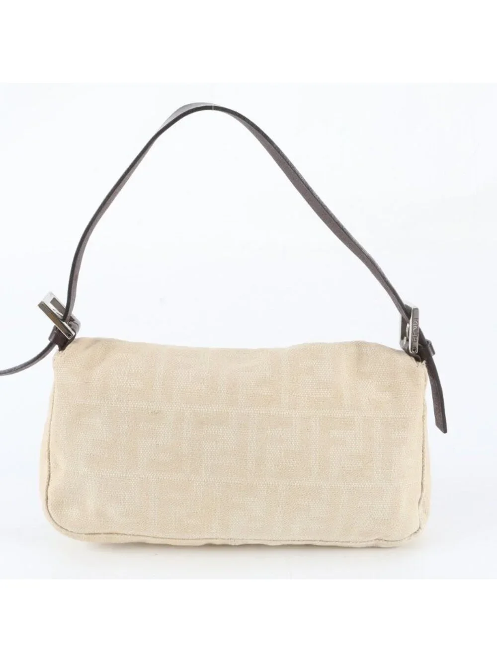 Fendi Zucca Mamma Bucket FF Leather Shoulder Bag